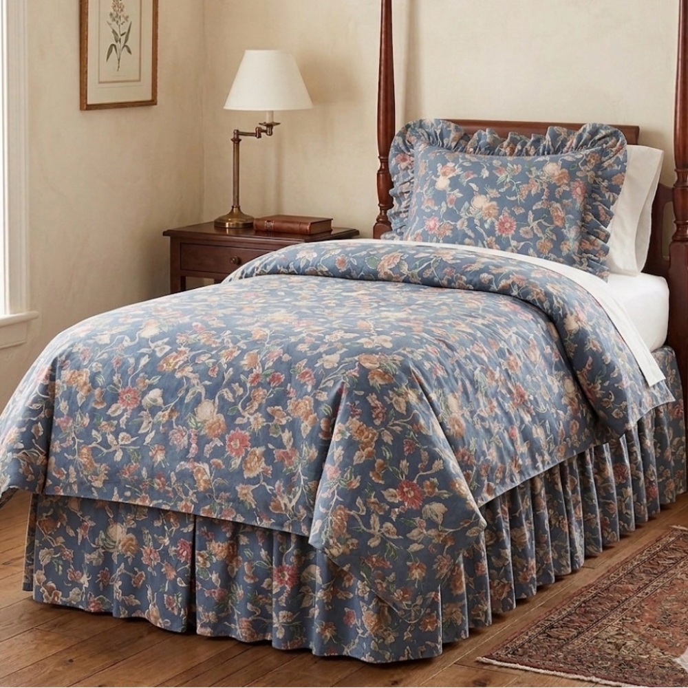 Ralph Lauren Jardin Twin Complete Set Duvet Sham Bedskirt Pillow Case Cottage